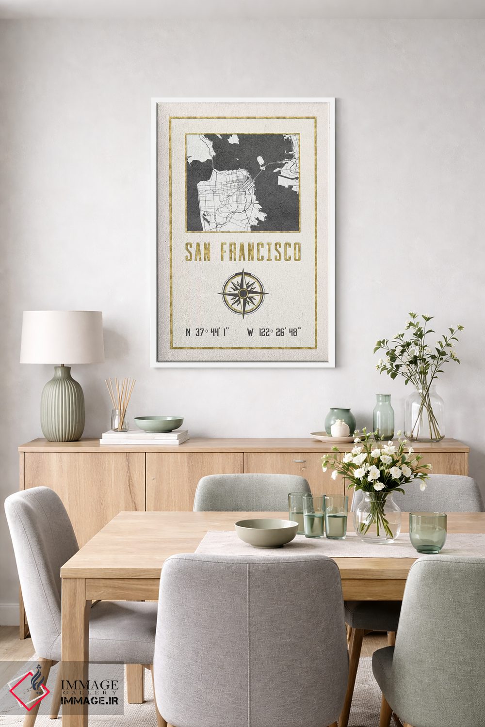 تابلو دکوراتیو سان فرانسیسکو، کالیفرنیا اثر نیچر مجیک - D5W