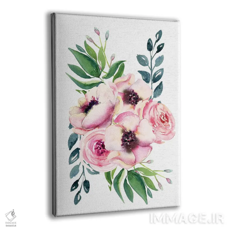 تابلو دکوراتیو آبرنگ دسته گل حیوانات کودکانه اثر نیچر مجیک - نمای پرسپکتیو محصول