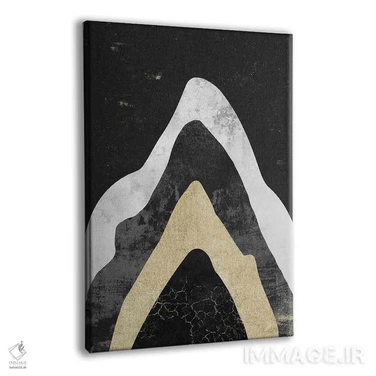 تابلو انتزاعی هنر کوه طلایی انتزاعی اثر نیچر مجیک - نمای پرسپکتیو محصول