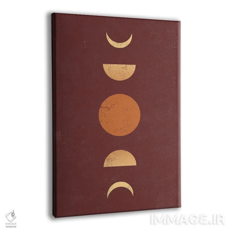 تابلو مینیمال مراحل ماه در کویر تراکوتای بوهو اثر نیچر مجیک - نمای پرسپکتیو محصول
