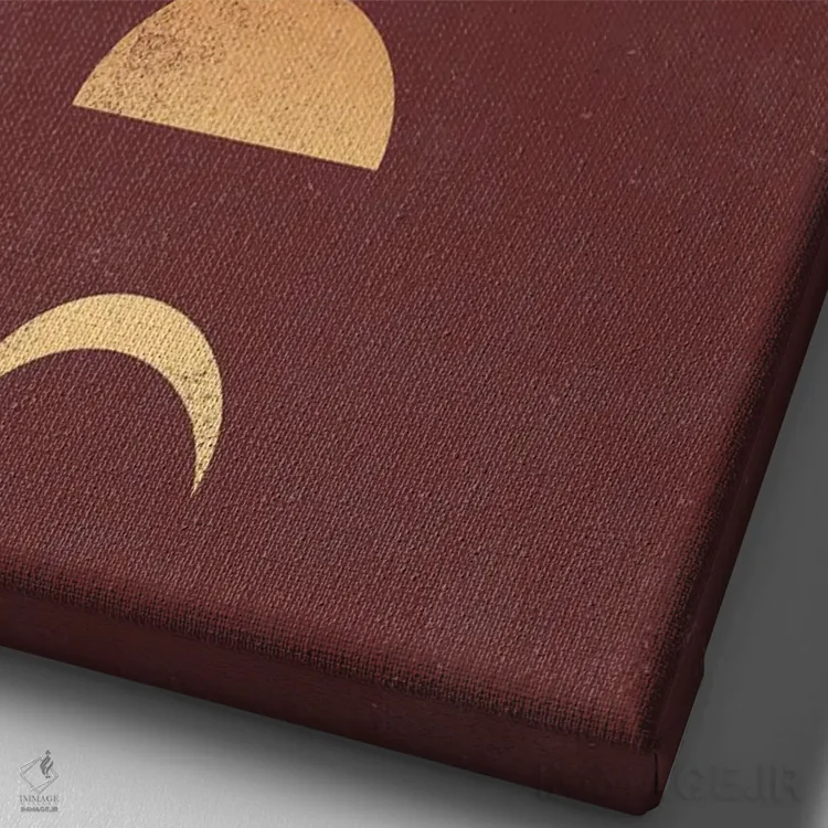 تابلو مینیمال مراحل ماه در کویر تراکوتای بوهو اثر نیچر مجیک - نمای نزدیک بافت بوم