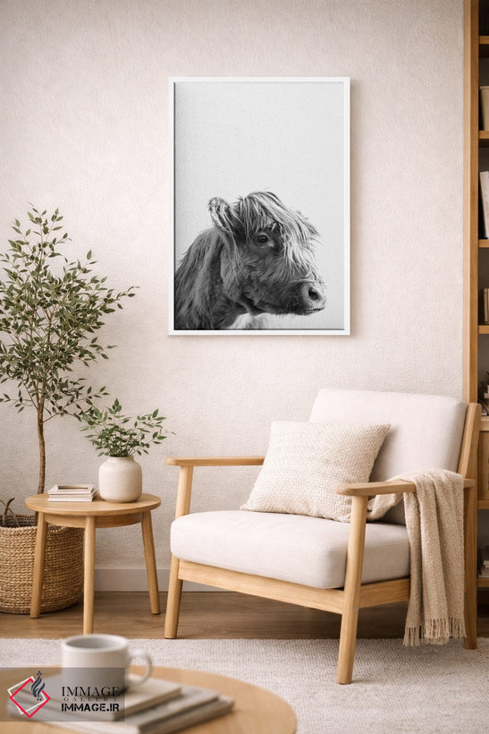 تابلو مدرن پرتره گاو کوهستانی اثر نیچر مجیک - D6W