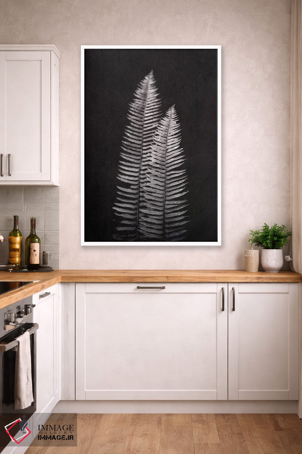 تابلو دکوراتیو سرخس فرنوه اثر نیچر مجیک - D3W