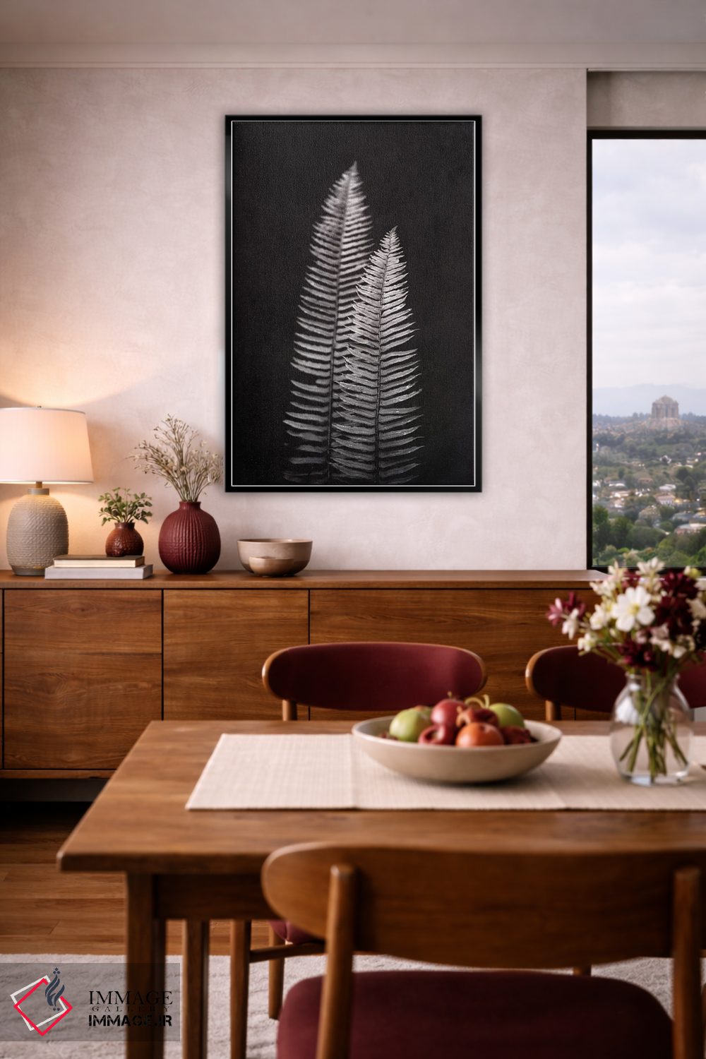 تابلو دکوراتیو سرخس فرنوه اثر نیچر مجیک - D5B