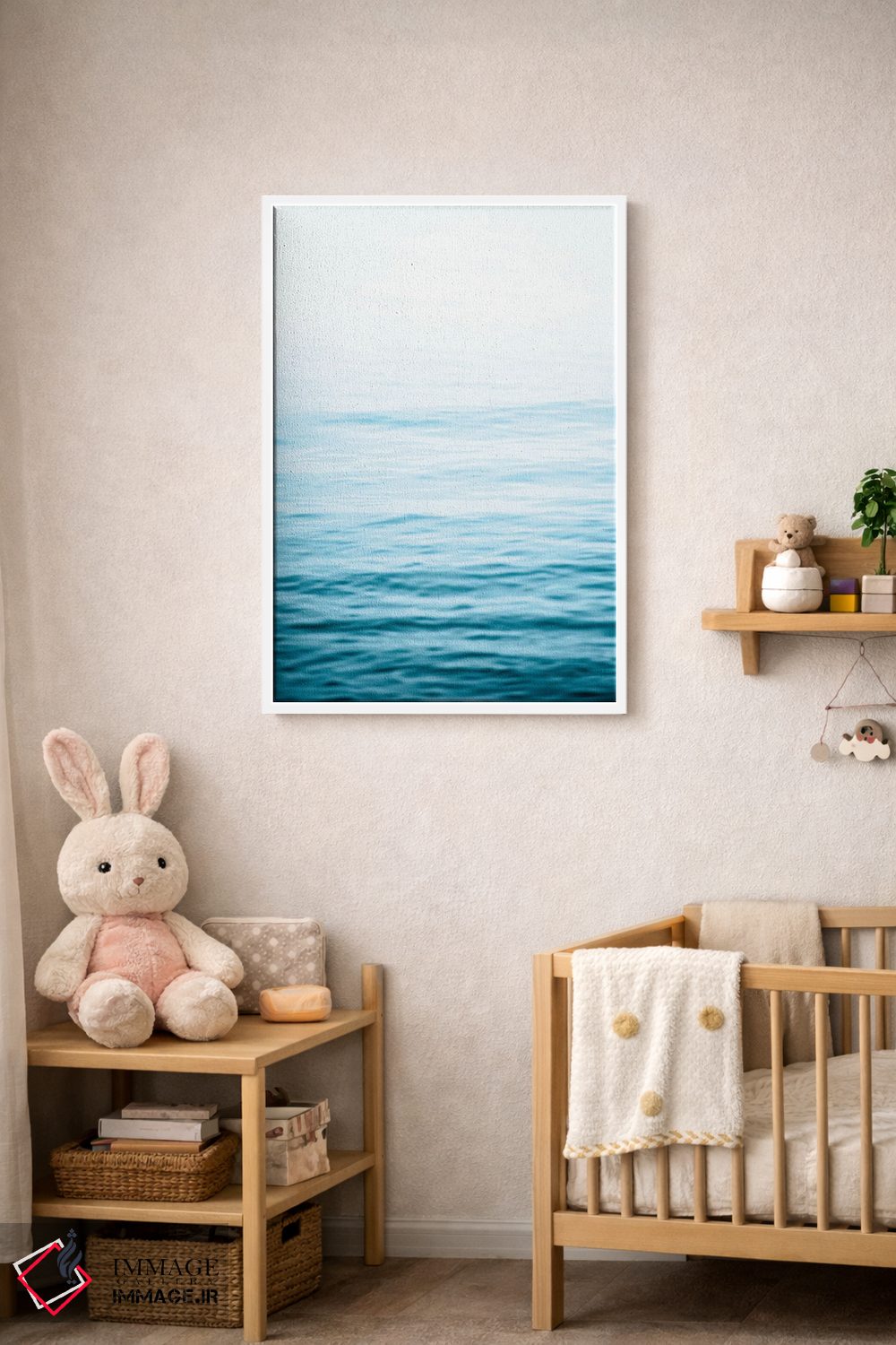تابلو دکوراتیو انرژی آرام اقیانوس به رنگ سبزآبی اثر نیچر مجیک - D1W