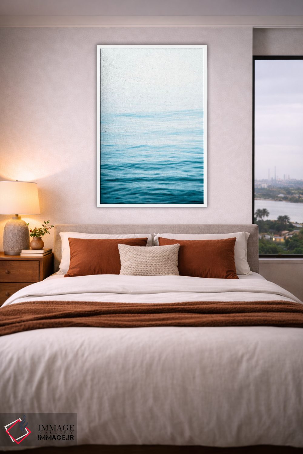 تابلو دکوراتیو انرژی آرام اقیانوس به رنگ سبزآبی اثر نیچر مجیک - D2W