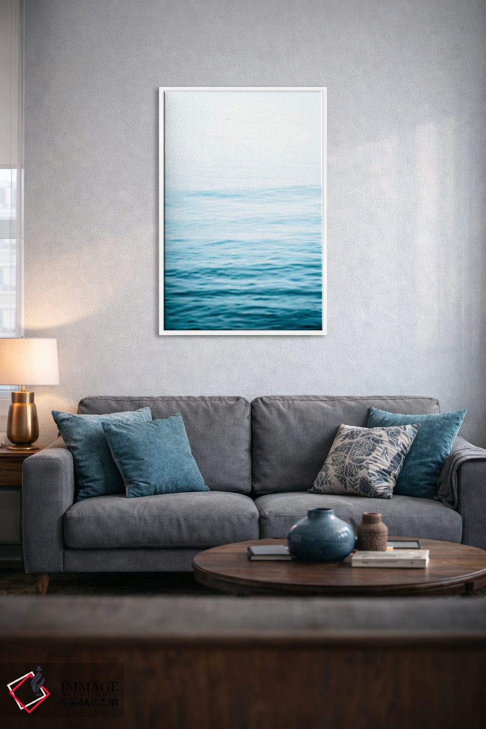 تابلو دکوراتیو انرژی آرام اقیانوس به رنگ سبزآبی اثر نیچر مجیک - D3W