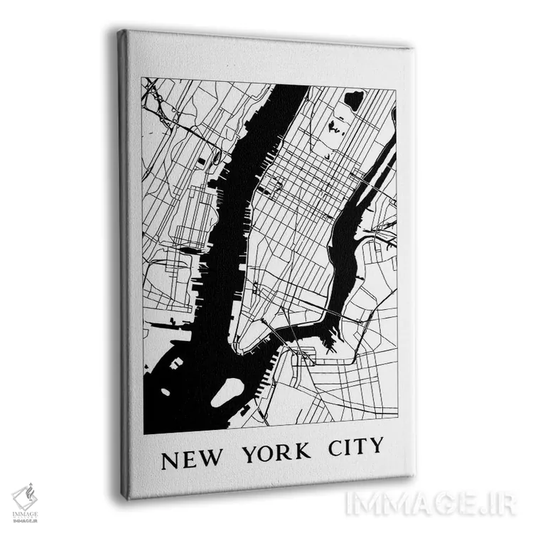 تابلو دکوراتیو نقشه شهر نیویورک اثر نیچر مجیک - نمای پرسپکتیو محصول