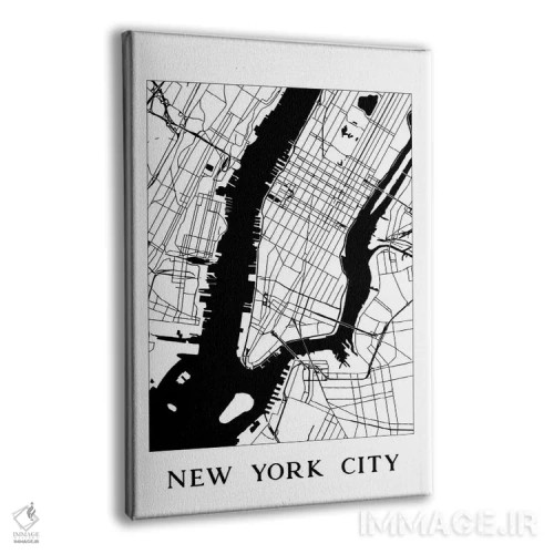 تابلو دکوراتیو نقشه شهر نیویورک اثر نیچر مجیک - نمای پرسپکتیو محصول