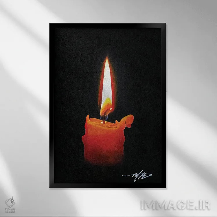 تابلو دکوراتیو نور راهنما اثر مایکل گلدزوایگ - نمای قابدار مشکی