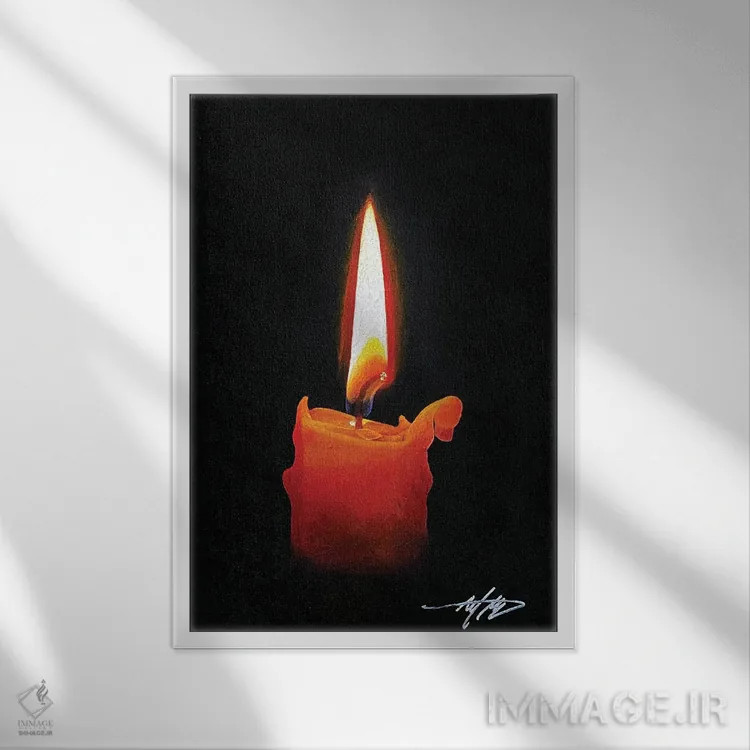 تابلو دکوراتیو نور راهنما اثر مایکل گلدزوایگ - نمای قابدار سفید