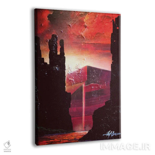 تابلو دکوراتیو سنگ سرخ اثر مایکل گلدزوایگ - نمای پرسپکتیو محصول