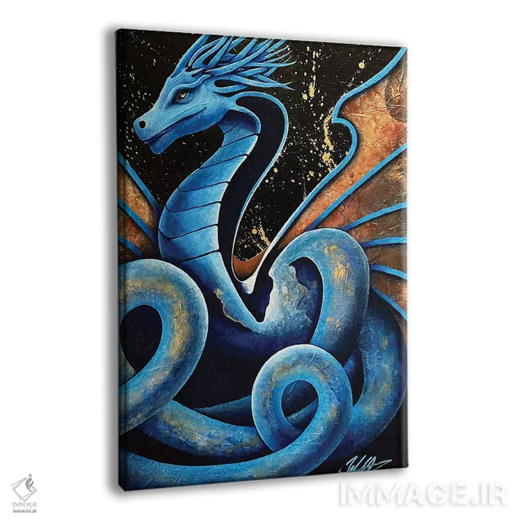 تابلو دکوراتیو اژدهای مارمانند اثر مایکل گلدزوایگ - نمای پرسپکتیو محصول