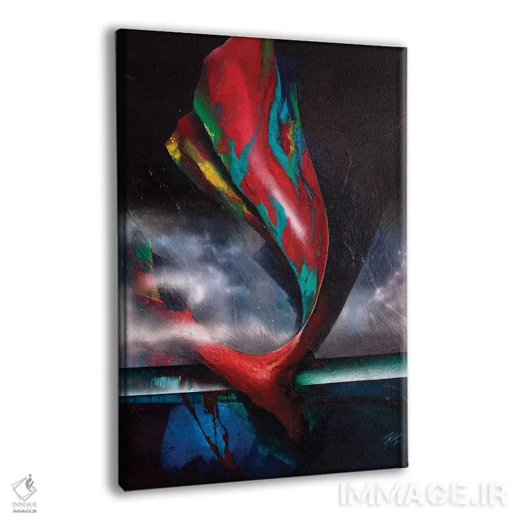 تابلو انتزاعی نهنگ اثر مایکل گلدزوایگ - نمای پرسپکتیو محصول