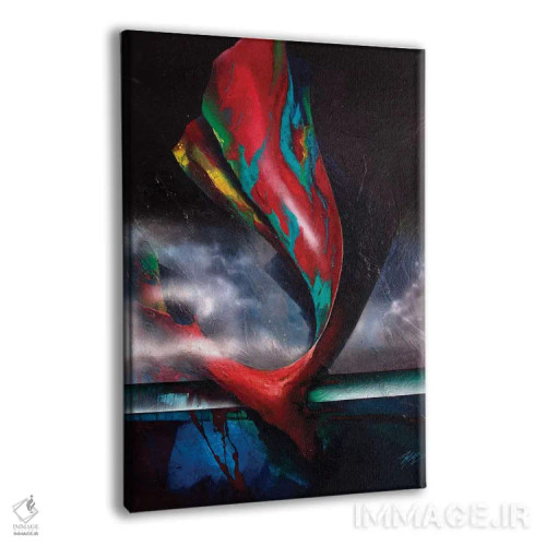 تابلو انتزاعی نهنگ اثر مایکل گلدزوایگ - نمای پرسپکتیو محصول