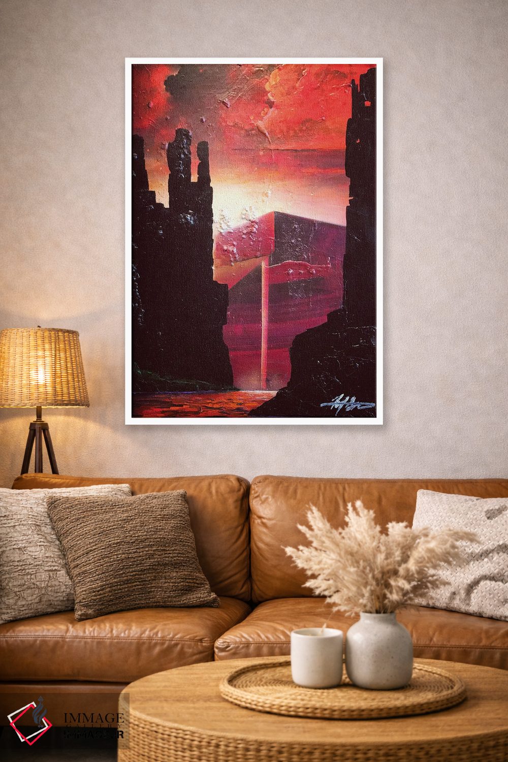 تابلو دکوراتیو سنگ سرخ اثر مایکل گلدزوایگ - D3W