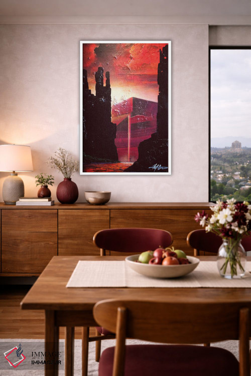 تابلو دکوراتیو سنگ سرخ اثر مایکل گلدزوایگ - D4W