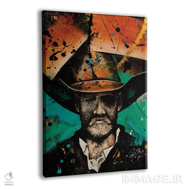 تابلو دکوراتیو کابوی اثر مایکل گلدزوایگ - نمای پرسپکتیو محصول