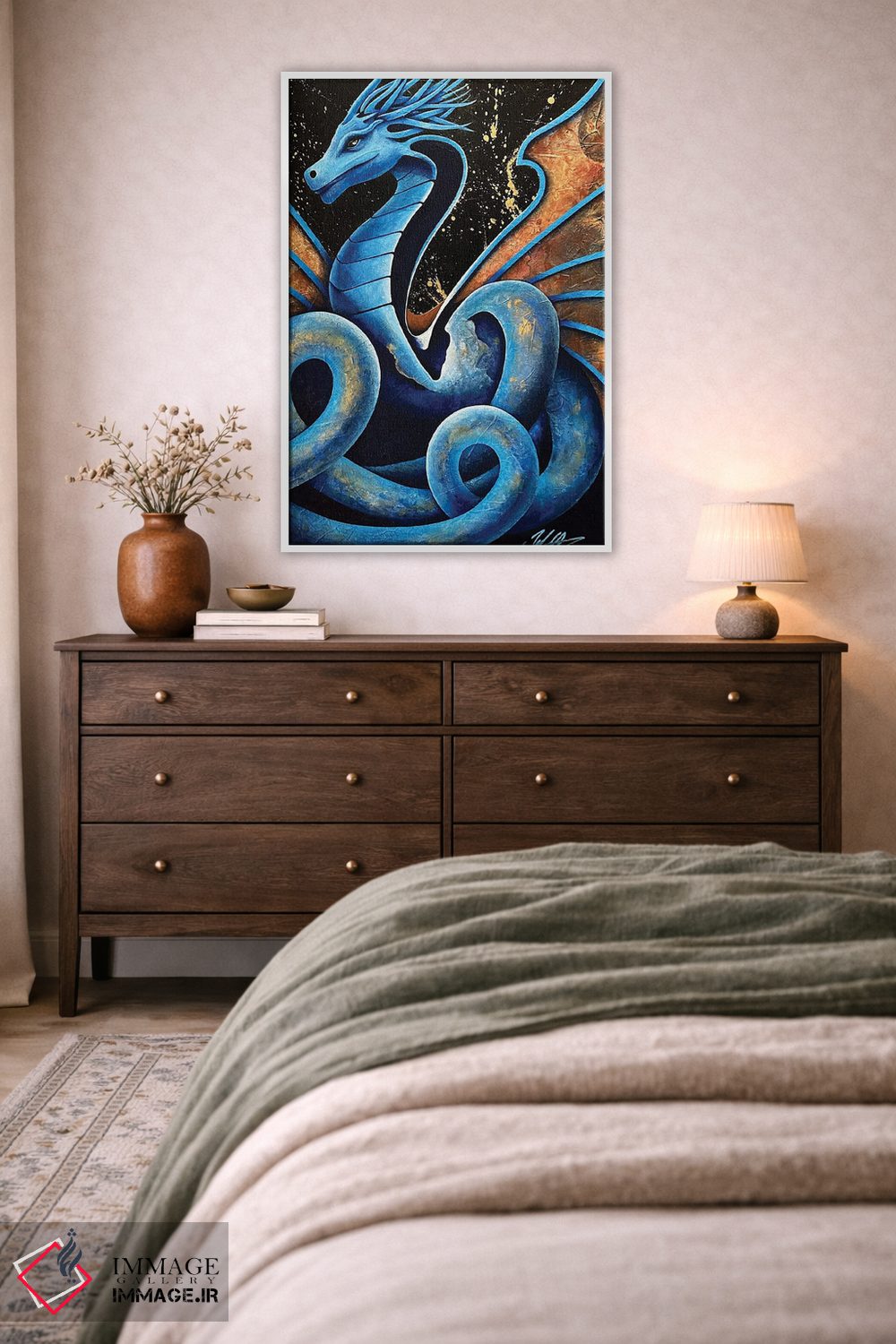 تابلو دکوراتیو اژدهای مارمانند اثر مایکل گلدزوایگ - D3W