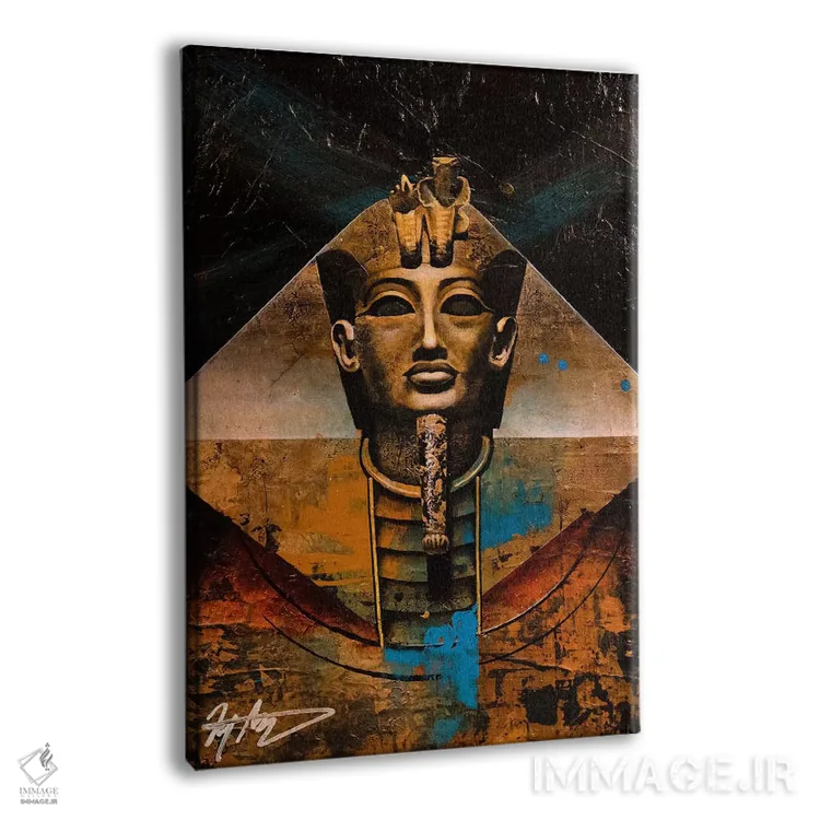 تابلو دکوراتیو فرعون طلایی اثر مایکل گلدزوایگ - نمای پرسپکتیو محصول