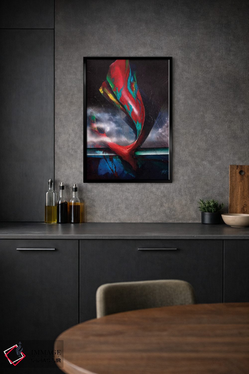 تابلو انتزاعی نهنگ اثر مایکل گلدزوایگ - D2B