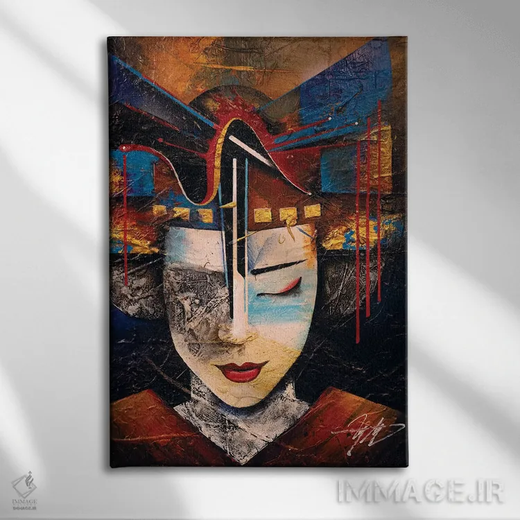 تابلو دکوراتیو خاطرات یک گیشا اثر مایکل گلدزوایگ - نمای روبهرو روی دیوار