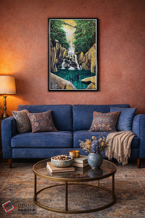 تابلو دکوراتیو آبشار اخگر اثر مایکل گلدزوایگ - D3B