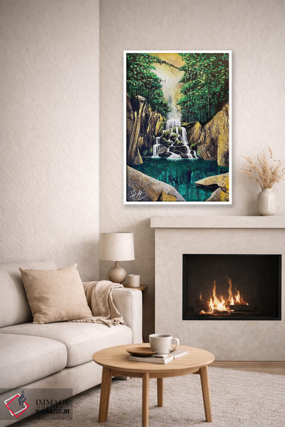 تابلو دکوراتیو آبشار اخگر اثر مایکل گلدزوایگ - D5W