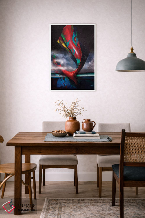 تابلو انتزاعی نهنگ اثر مایکل گلدزوایگ - D6W