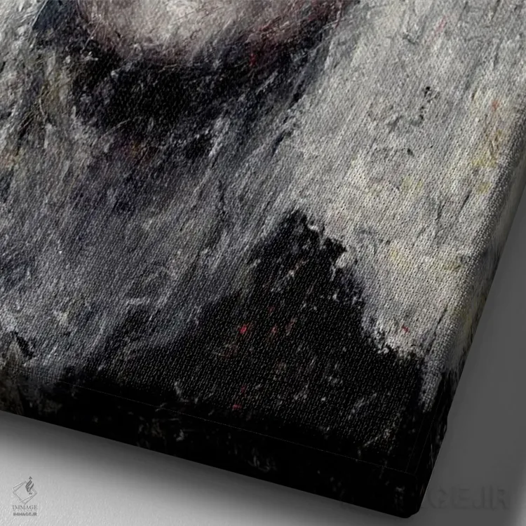 تابلو دکوراتیو درخت توس اثر مارگاریتا ایوانوا - نمای نزدیک بافت بوم