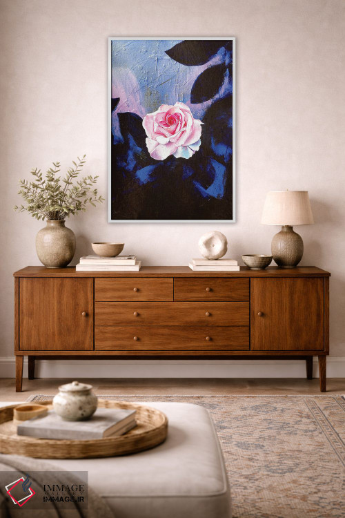 تابلو دکوراتیو زندگی به رنگ گل سرخ اثر مایکل گلدزوایگ - D1W