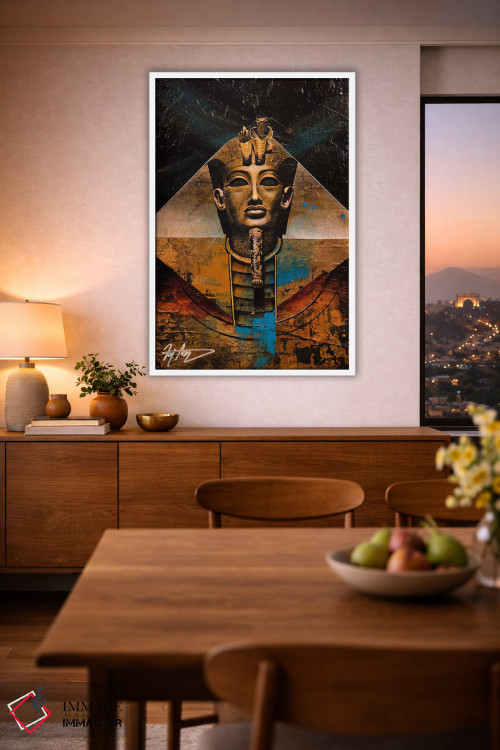 تابلو دکوراتیو فرعون طلایی اثر مایکل گلدزوایگ - D1W
