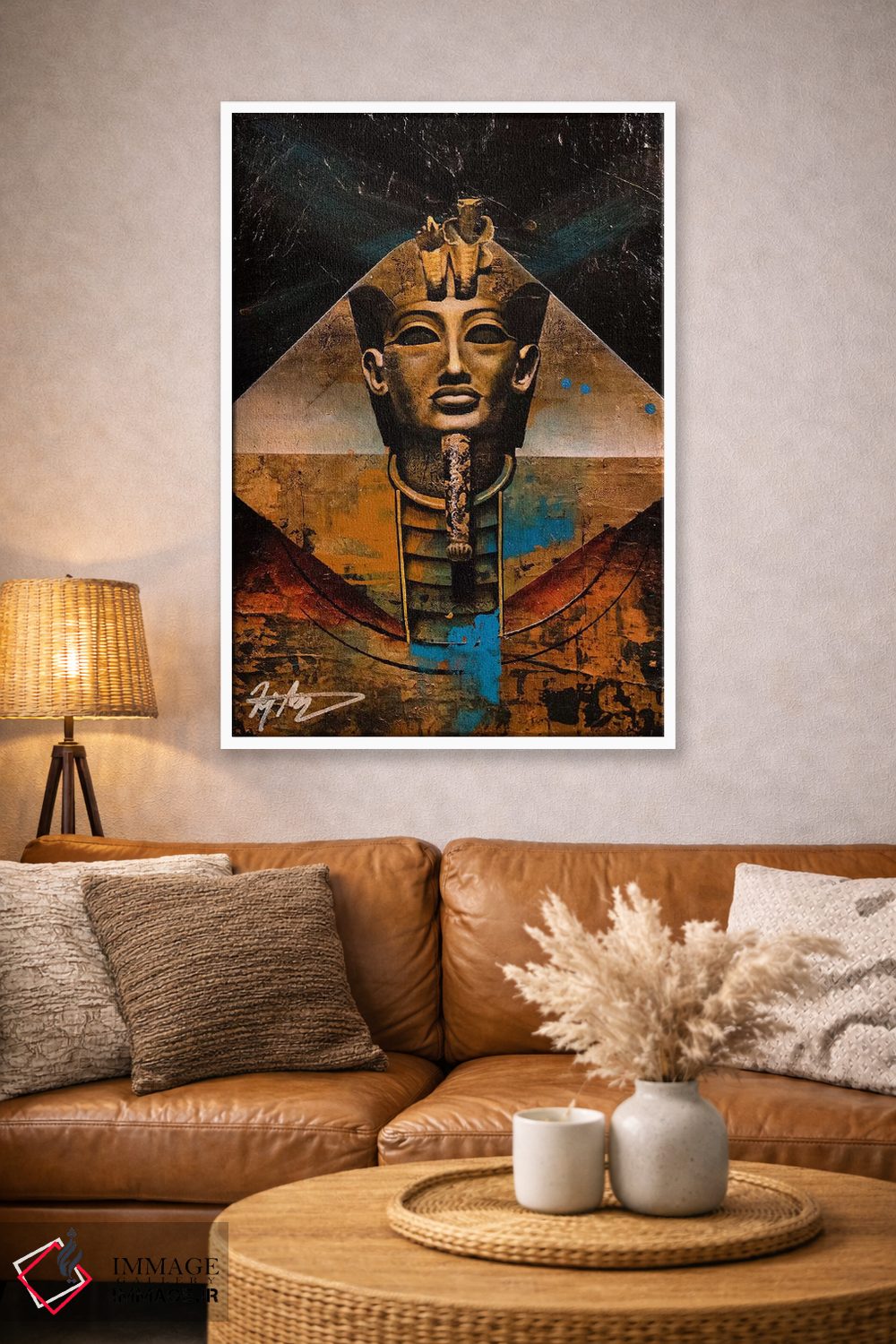 تابلو دکوراتیو فرعون طلایی اثر مایکل گلدزوایگ - D2W
