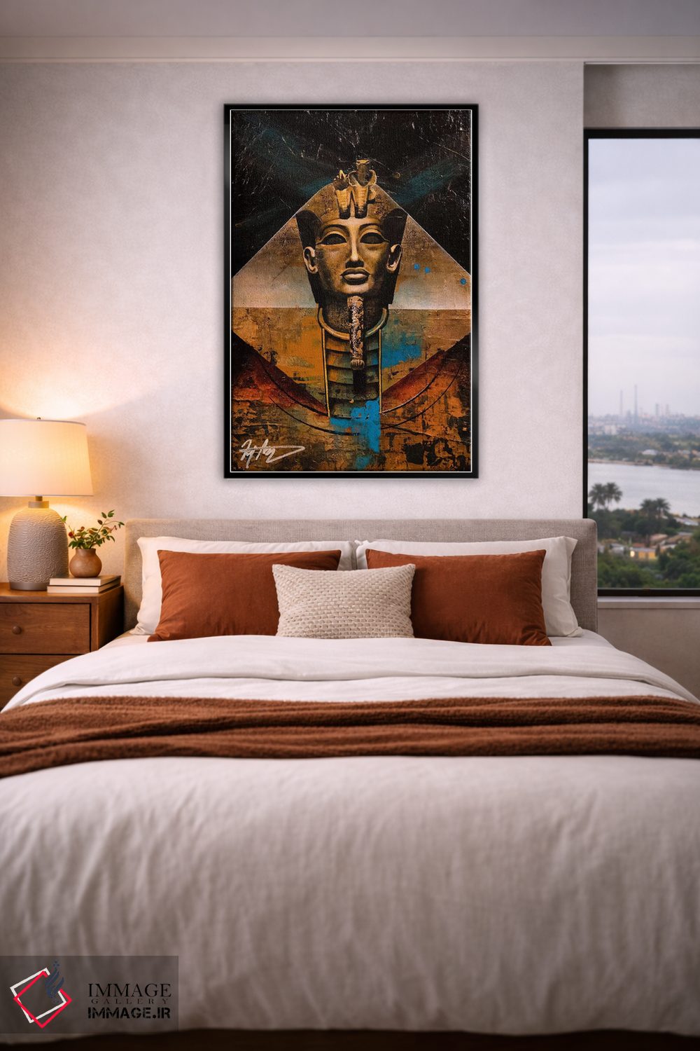 تابلو دکوراتیو فرعون طلایی اثر مایکل گلدزوایگ - D5B