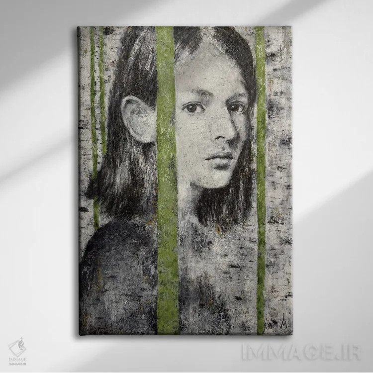 تابلو دکوراتیو جنگل توس اثر مارگاریتا ایوانوا - نمای روبهرو روی دیوار