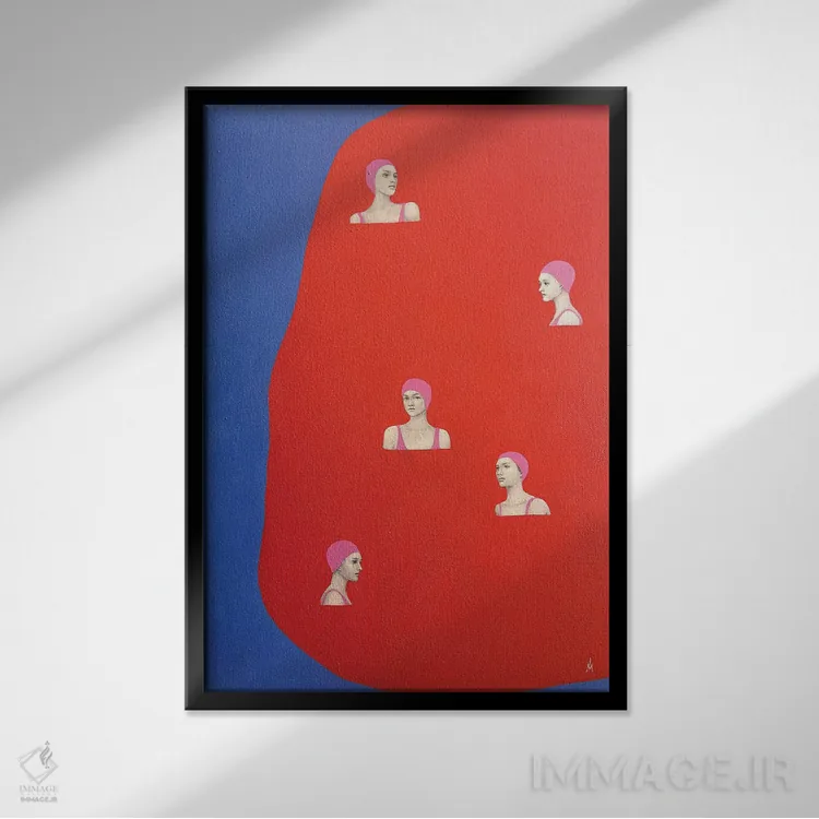 تابلو دکوراتیو دریای سرخ اثر مارگاریتا ایوانوا - نمای قابدار مشکی