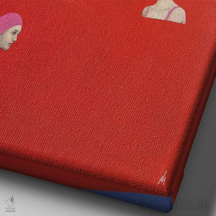 تابلو دکوراتیو دریای سرخ اثر مارگاریتا ایوانوا - نمای نزدیک بافت بوم