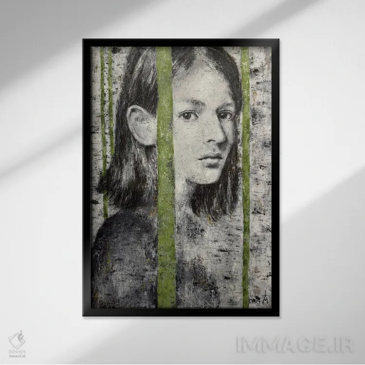 تابلو دکوراتیو جنگل توس اثر مارگاریتا ایوانوا - نمای قابدار مشکی