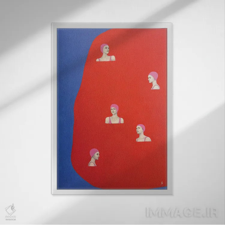 تابلو دکوراتیو دریای سرخ اثر مارگاریتا ایوانوا - نمای قابدار سفید