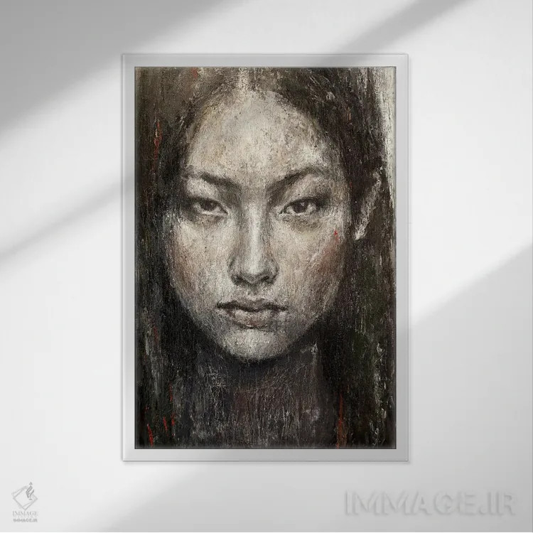 تابلو دکوراتیو توس ۱۰ اثر مارگاریتا ایوانوا - نمای قابدار سفید