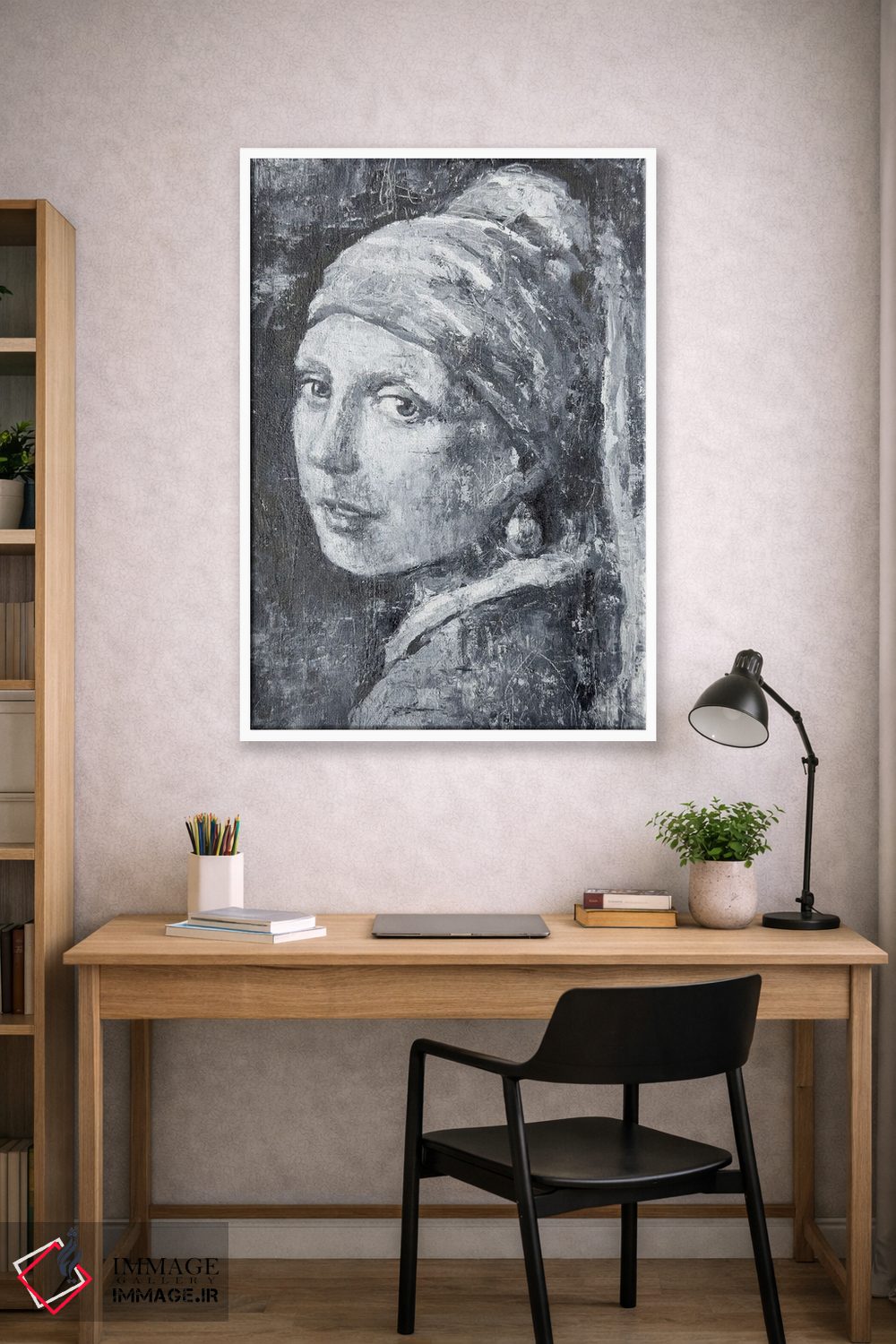 تابلو دکوراتیو توس "دختر با گوشواره مروارید" اثر مارگاریتا ایوانوا - D1W