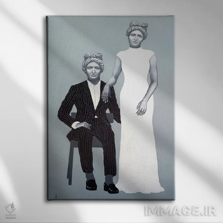 تابلو دکوراتیو چه کسی رئیس این خانه است اثر مارگاریتا ایوانوا - نمای روبهرو روی دیوار