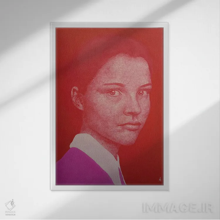 تابلو دکوراتیو دختر مدرسه ای اثر مارگاریتا ایوانوا - نمای قابدار سفید