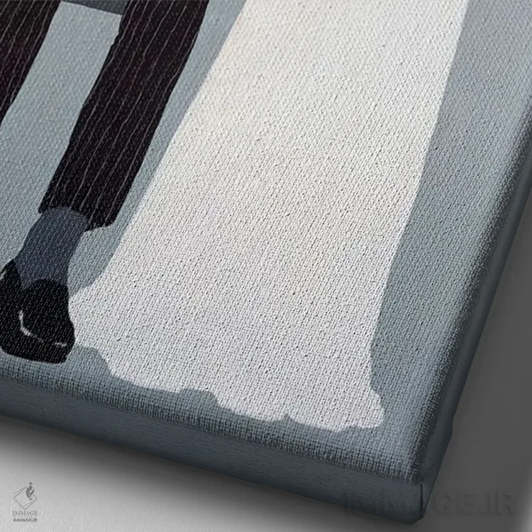 تابلو دکوراتیو چه کسی رئیس این خانه است اثر مارگاریتا ایوانوا - نمای نزدیک بافت بوم