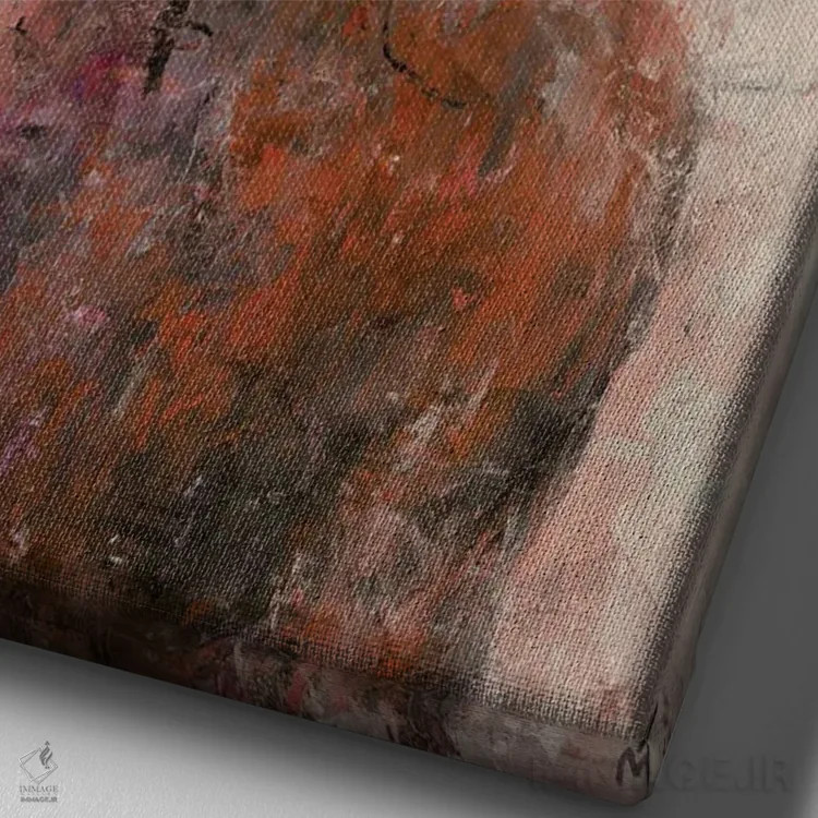 تابلو دکوراتیو توس سرخ اثر مارگاریتا ایوانوا - نمای نزدیک بافت بوم