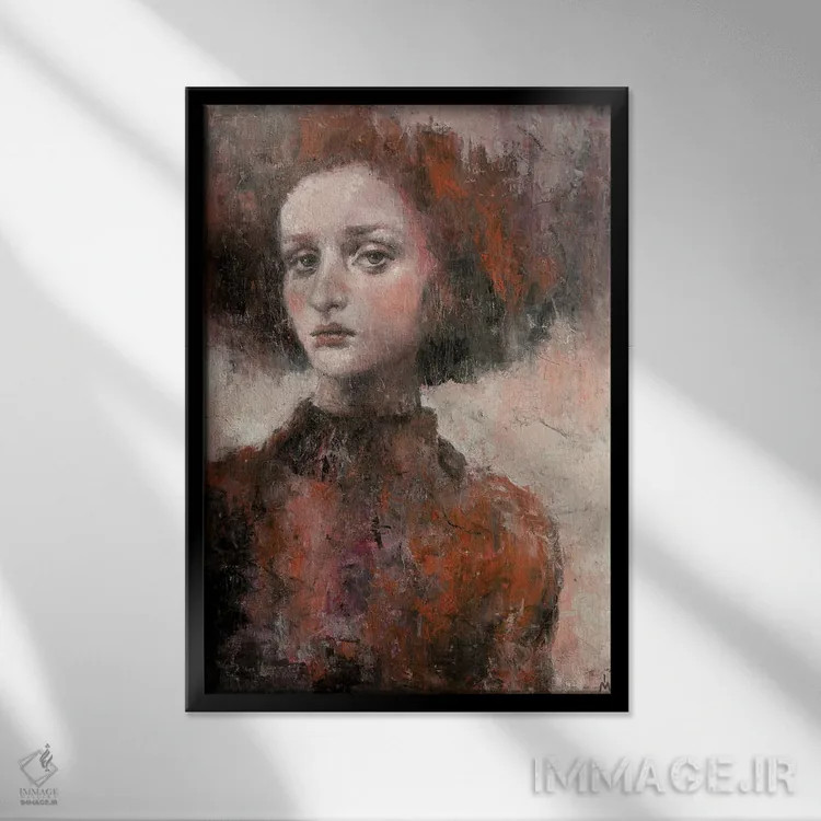 تابلو دکوراتیو توس سرخ اثر مارگاریتا ایوانوا - نمای قابدار مشکی