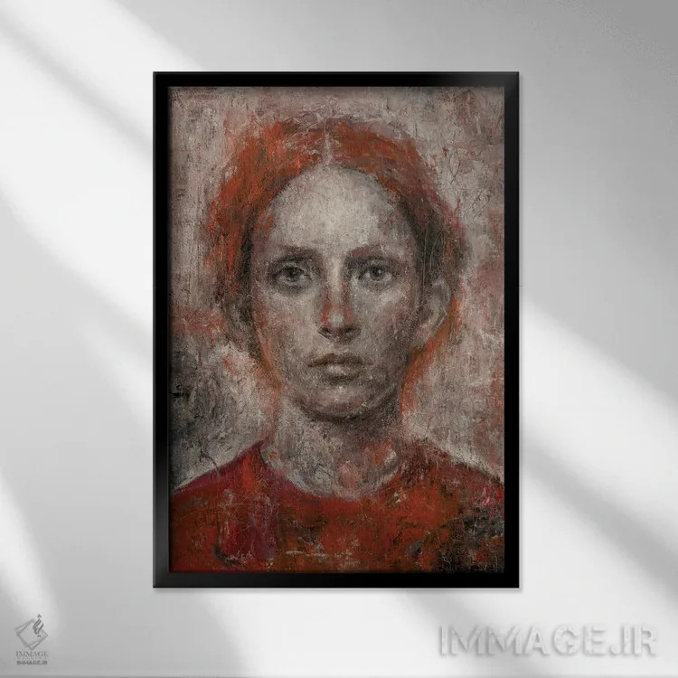 تابلو دکوراتیو توس سرخ ۲ اثر مارگاریتا ایوانوا - نمای قابدار مشکی