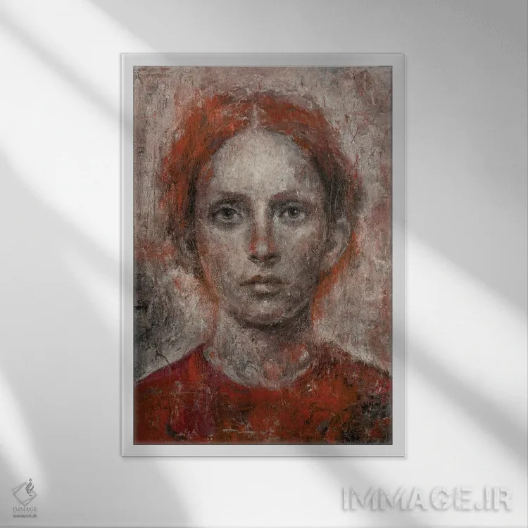 تابلو دکوراتیو توس سرخ ۲ اثر مارگاریتا ایوانوا - نمای قابدار سفید