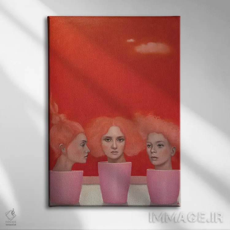 تابلو دکوراتیو گل های مریخ اثر مارگاریتا ایوانوا - نمای روبهرو روی دیوار