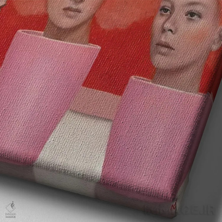 تابلو دکوراتیو گل های مریخ اثر مارگاریتا ایوانوا - نمای نزدیک بافت بوم